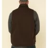 Carhartt Men's Dark Brown Washed Duck Sherpa Lined Mock Neck Work Vest