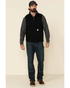 Carhartt Men's Duck Sherpa Lined Mock Neck Work Vest - Tall