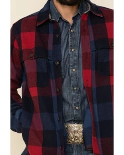 Pendleton Men's Navy Heston Button-Front Wool Shirt Jacket -Western Cowboy Shop 2000324714 410 P4