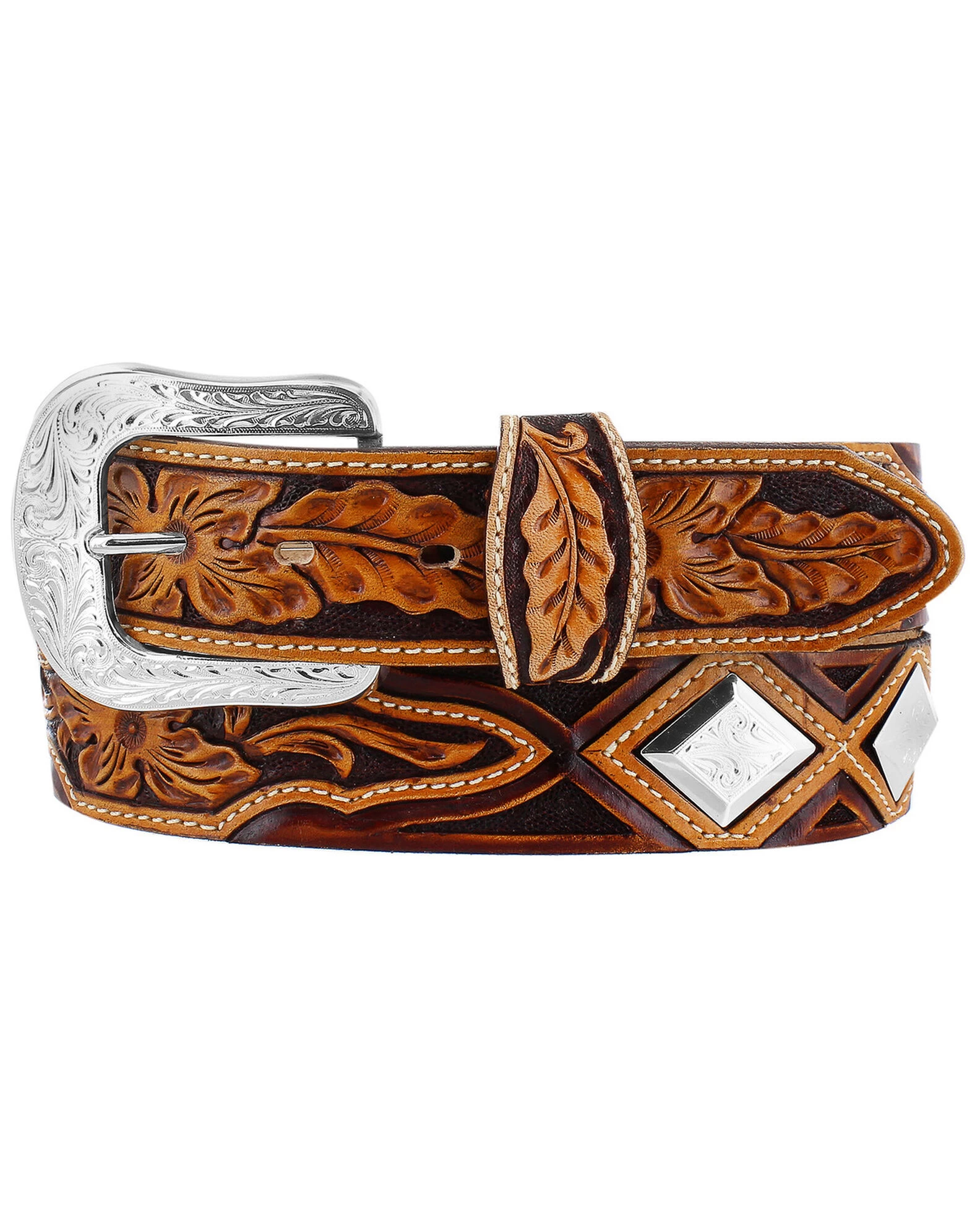 Tony Lama Men's Diamonte Western Belt 3 Tony Lama Men's Diamonte Western Belt - Image 3