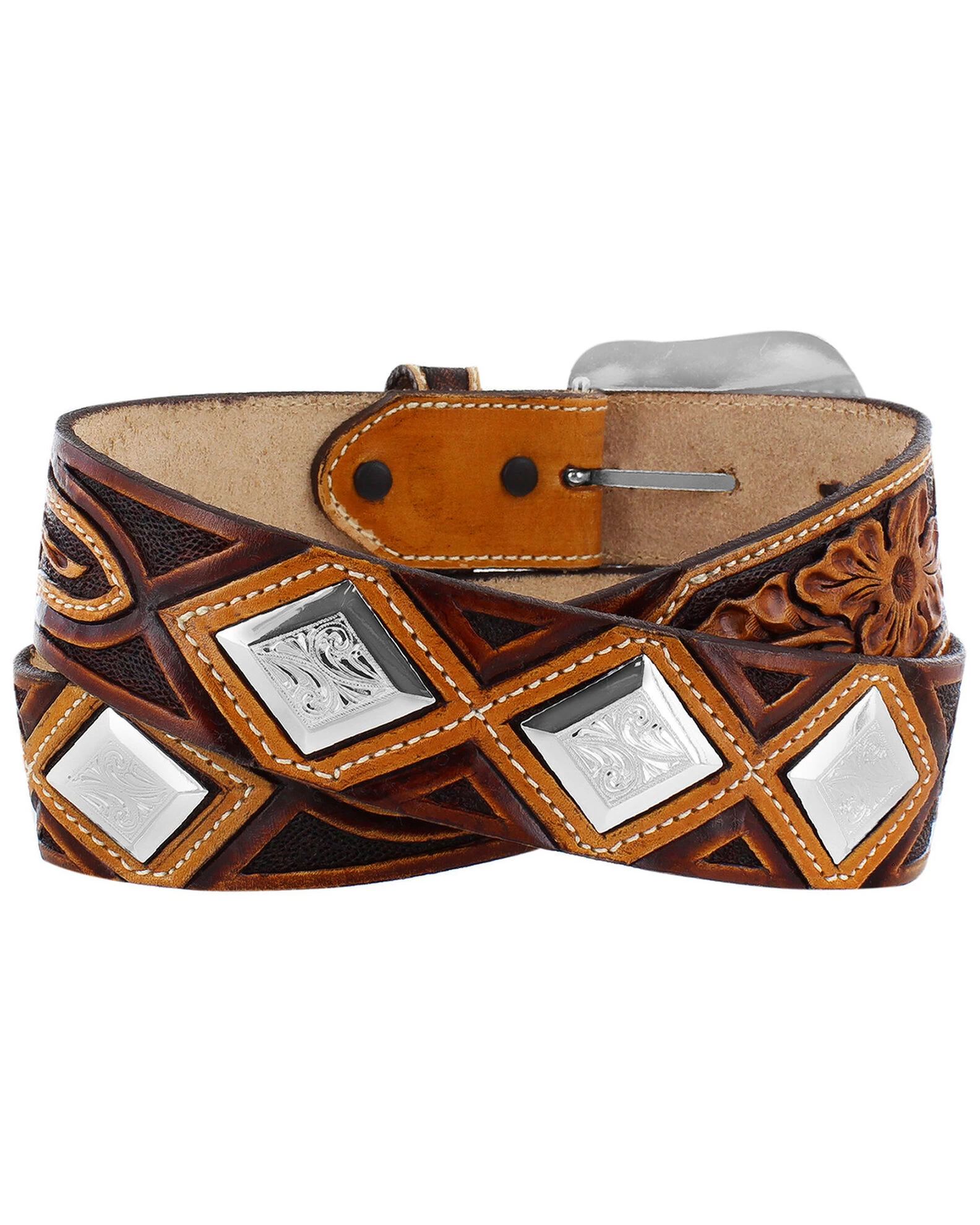Tony Lama Men's Diamonte Western Belt 2 Tony Lama Men's Diamonte Western Belt - Image 2