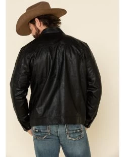 Cody James Men's Backwoods Distressed Faux Leather Moto Jacket - Tall -Western Cowboy Shop 2000325392 001 P3