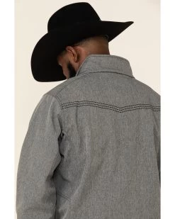 Cowboy Hardware Men's Gray Logo Poly Shell Jacket -Western Cowboy Shop 2000326278 020 P4