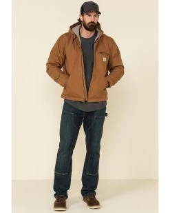 Carhartt Men's Washed Duck Sherpa Lined Hooded Work Jacket - Big & Tall -Western Cowboy Shop 2000328498 200 P2