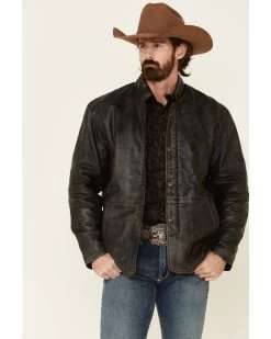 Cripple Creek Men's Antique Black Lamb Nappa Leather Jacket 9 Cripple Creek Men's Antique Black Lamb Nappa Leather Jacket -Western Cowboy Shop 2000328848 001 P1
