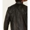 Cripple Creek Men's Antique Black Lamb Nappa Leather Jacket