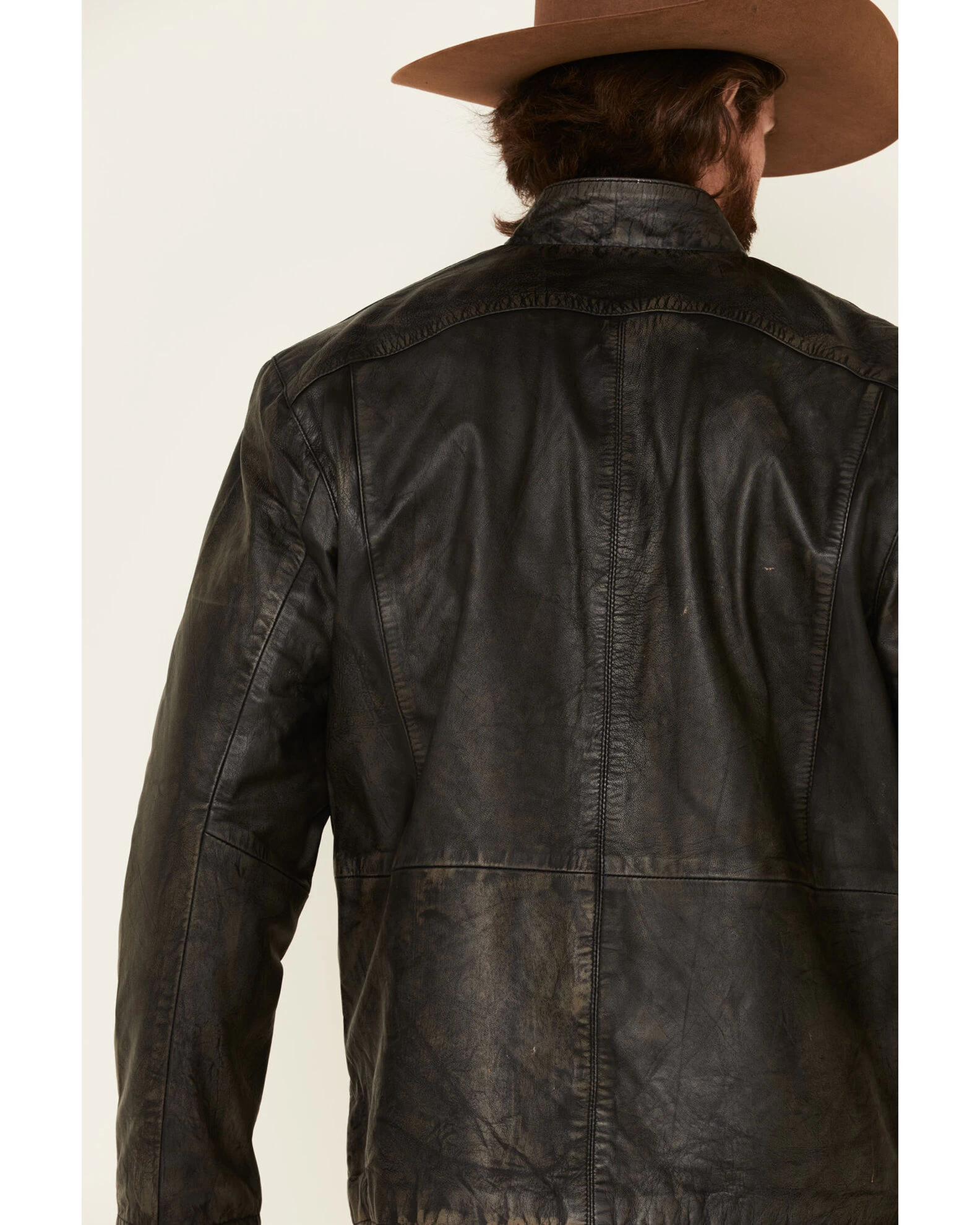 Cripple Creek Men's Antique Black Lamb Nappa Leather Jacket 1 Cripple Creek Men's Antique Black Lamb Nappa Leather Jacket
