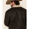 Cripple Creek Men's Leather Sherpa Lined Jacket