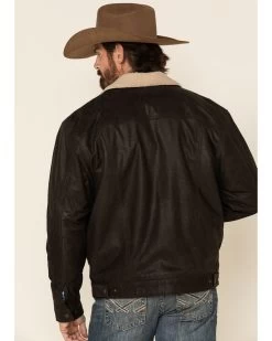Cripple Creek Men's Leather Sherpa Lined Jacket -Western Cowboy Shop 2000328849 200 P5
