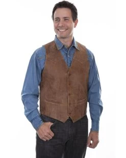 Scully Men's Vintage Leather Western Vest