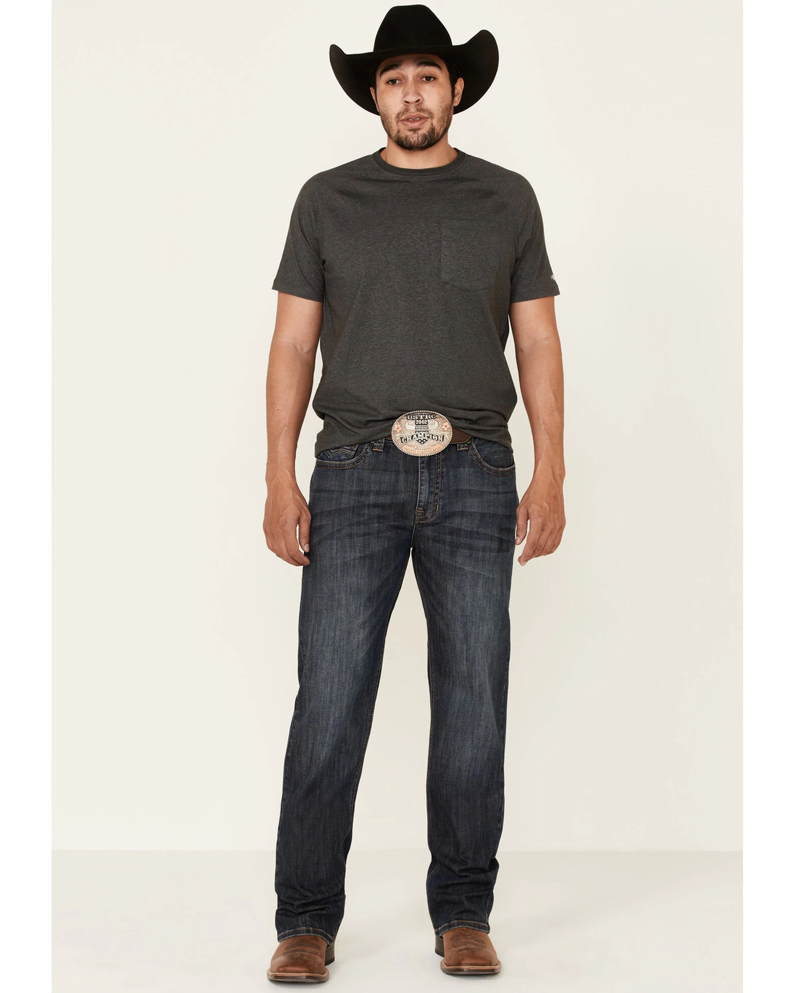 Rock & Roll Denim Men's Dark Vintage Double Barrel Stretch Relaxed Straight Jeans 4 Rock & Roll Denim Men's Dark Vintage Double Barrel Stretch Relaxed Straight Jeans - Image 4