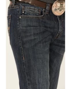 Rock & Roll Denim Men's Dark Vintage Double Barrel Stretch Relaxed Straight Jeans 9 Rock & Roll Denim Men's Dark Vintage Double Barrel Stretch Relaxed Straight Jeans -Western Cowboy Shop 2000334315 400 P4