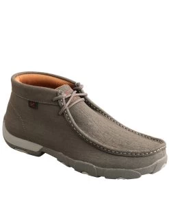 Twisted X Men's Gray Chukka Driving Shoes - Moc Toe