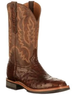 Lucchese Men's Rowdy Exotic Full-Quill Ostrich Western Boots - Square Toe -Western Cowboy Shop 2000337573 240 P1