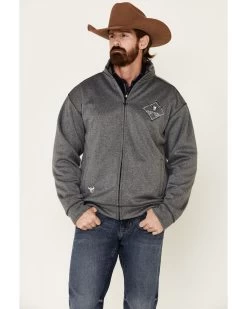 Cowboy Hardware Men's Gray Microfleece Zip-Up Jacket -Western Cowboy Shop 2000339114 020 P2