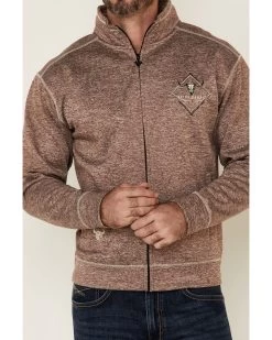 Cowboy Hardware Men's Brown Microfleece Zip-Up Jacket 7 Cowboy Hardware Men's Brown Microfleece Zip-Up Jacket -Western Cowboy Shop 2000339115 200 P3
