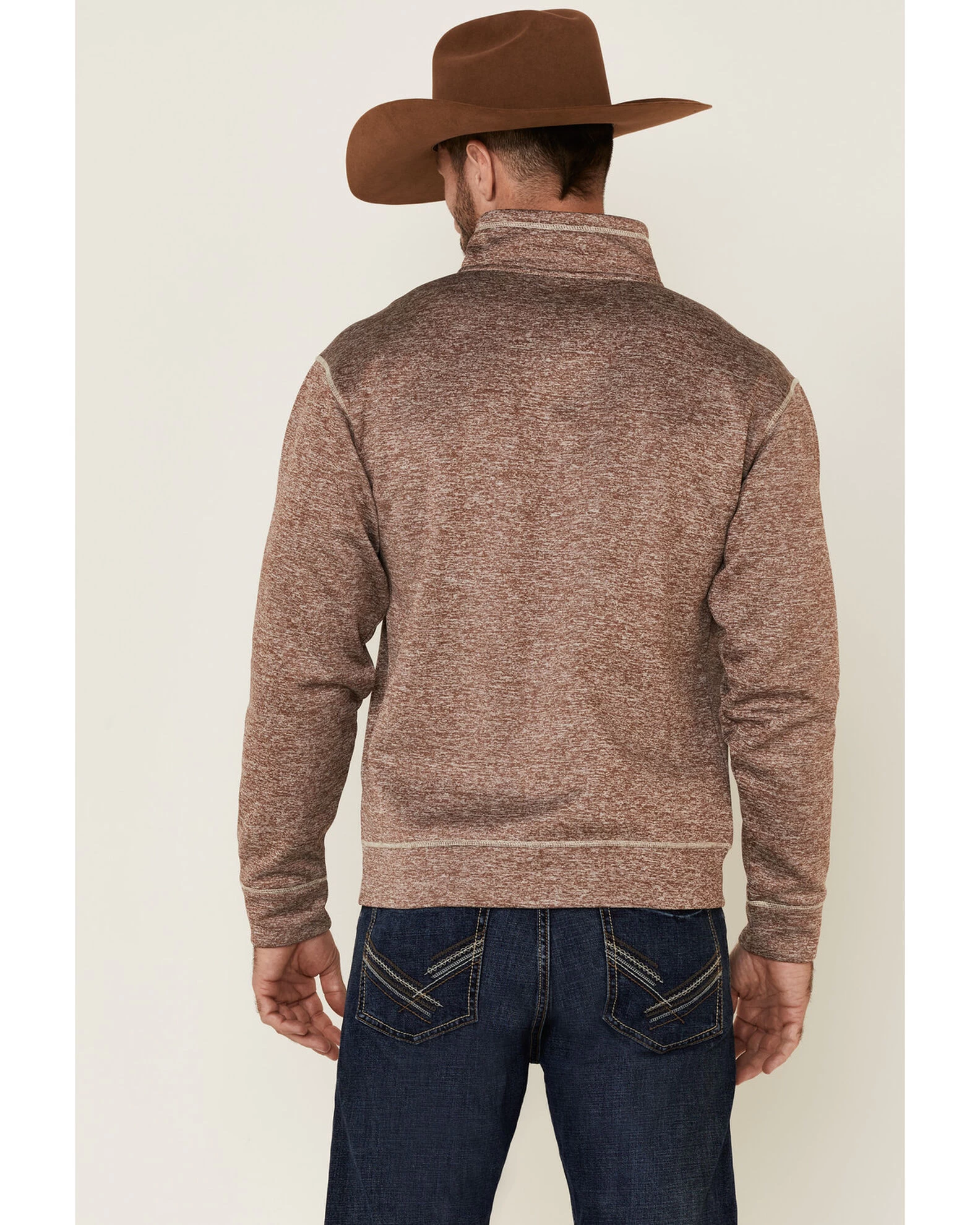 Cowboy Hardware Men's Brown Microfleece Zip-Up Jacket 5 Cowboy Hardware Men's Brown Microfleece Zip-Up Jacket - Image 5