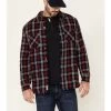 Flag & Anthem Men's Holloway Large Plaid Print Hooded Shirt Jacket
