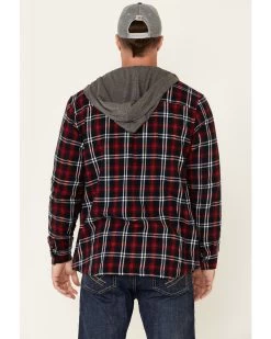 Flag & Anthem Men's Holloway Large Plaid Print Hooded Shirt Jacket -Western Cowboy Shop 2000339320 900 P4