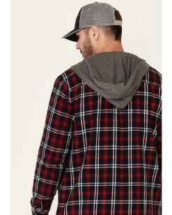 Flag & Anthem Men's Holloway Large Plaid Print Hooded Shirt Jacket -Western Cowboy Shop 2000339320 900 P5