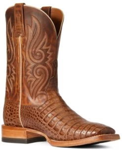 Ariat Men's Denton Exotic Caiman Belly Skin Western Boots - Broad Square Toe -Western Cowboy Shop 2000340993 200 P1