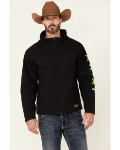 Ariat Men's Black & Lime Rebar Stretch Canvas Softshell Logo Zip-Front Work Jacket 6 Ariat Men's Black & Lime Rebar Stretch Canvas Softshell Logo Zip-Front Work Jacket -Western Cowboy Shop 2000341743 320 P1