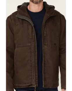 Hawx Men's Brown Castile Weathered Duck Hooded Zip-Front Insulated Work Jacket 6 Hawx Men's Brown Castile Weathered Duck Hooded Zip-Front Insulated Work Jacket -Western Cowboy Shop 2000342831 200 P3