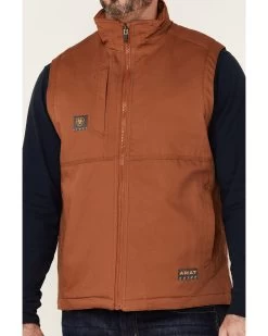 Ariat Men's Rebar Duracanvas Zip-Front Sherpa Work Vest -Western Cowboy Shop 2000343530 200 P3