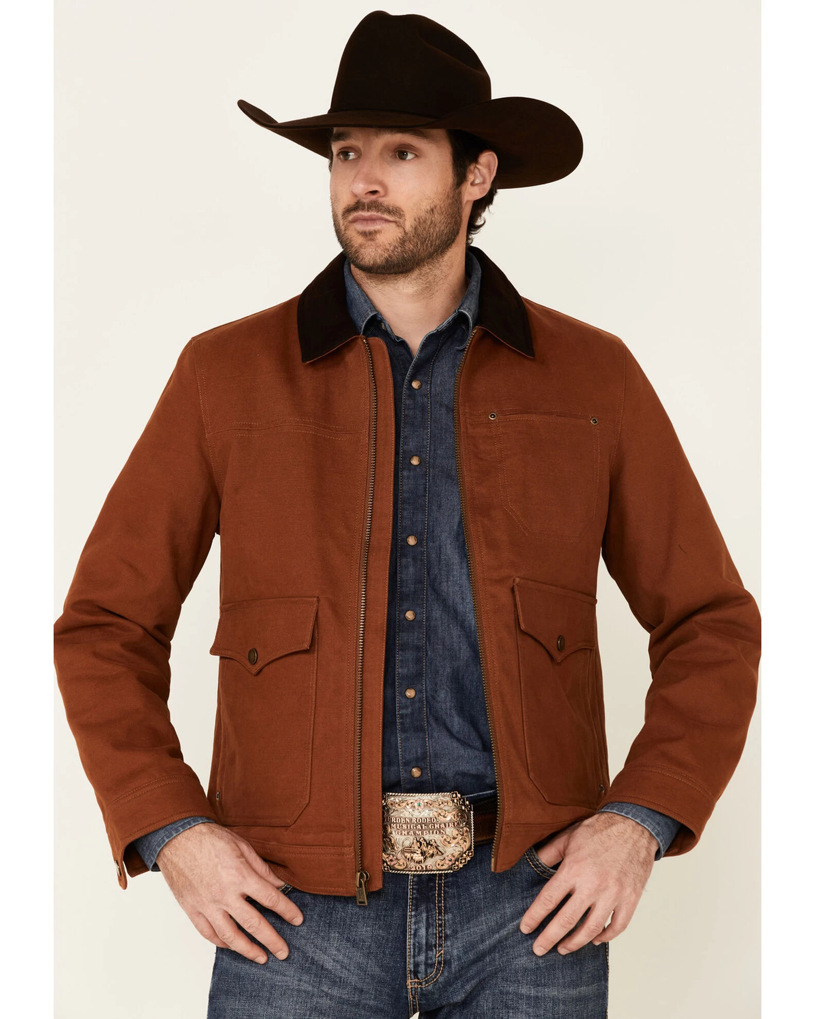 Pendleton Men's Whiskey Carson City Canvas Zip-Front Barn Coat 3 Pendleton Men's Whiskey Carson City Canvas Zip-Front Barn Coat - Image 3