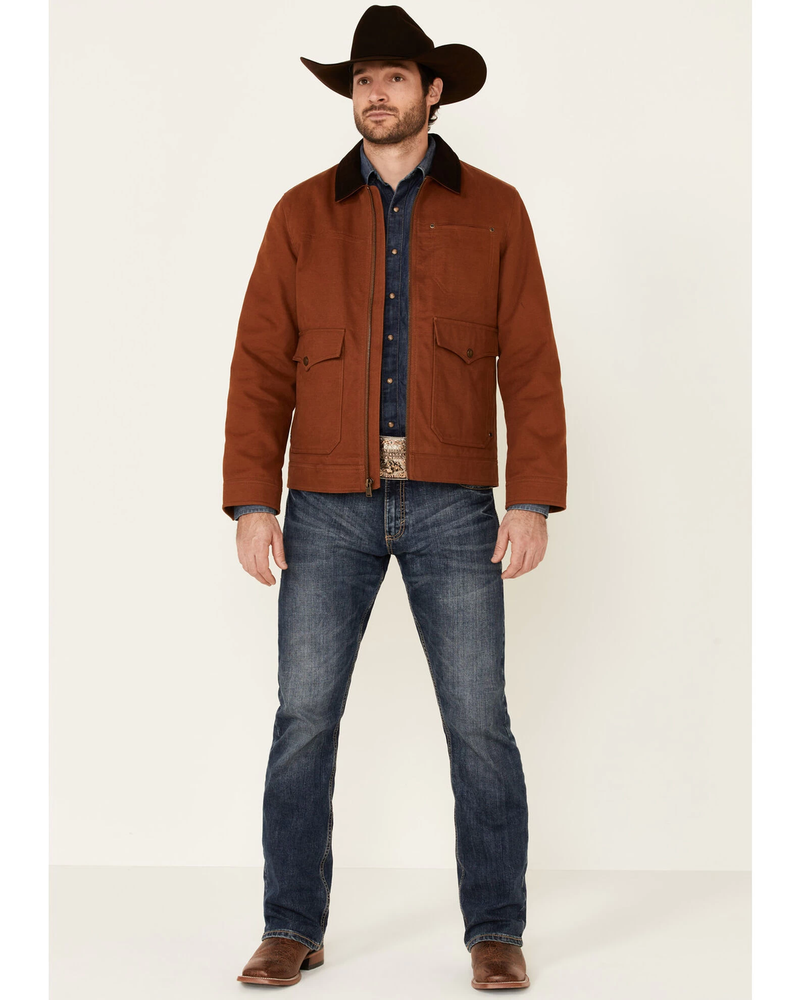 Pendleton Men's Whiskey Carson City Canvas Zip-Front Barn Coat 4 Pendleton Men's Whiskey Carson City Canvas Zip-Front Barn Coat - Image 4