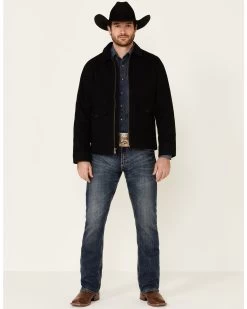 Pendleton Men's Solid Black Canvas Zip-Front Jacket -Western Cowboy Shop 2000344102 001 P2