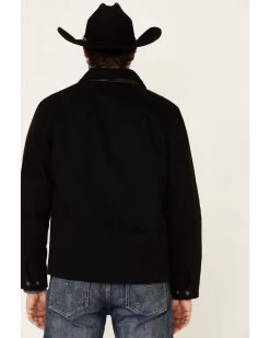 Pendleton Men's Solid Black Canvas Zip-Front Jacket -Western Cowboy Shop 2000344102 001 P4