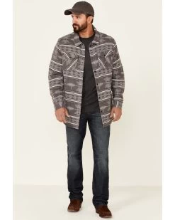 Rock & Roll Denim Men's Southwestern Jacquard Print Long Sleeve Button Down Shirt Jacket -Western Cowboy Shop 2000345137 022 P2