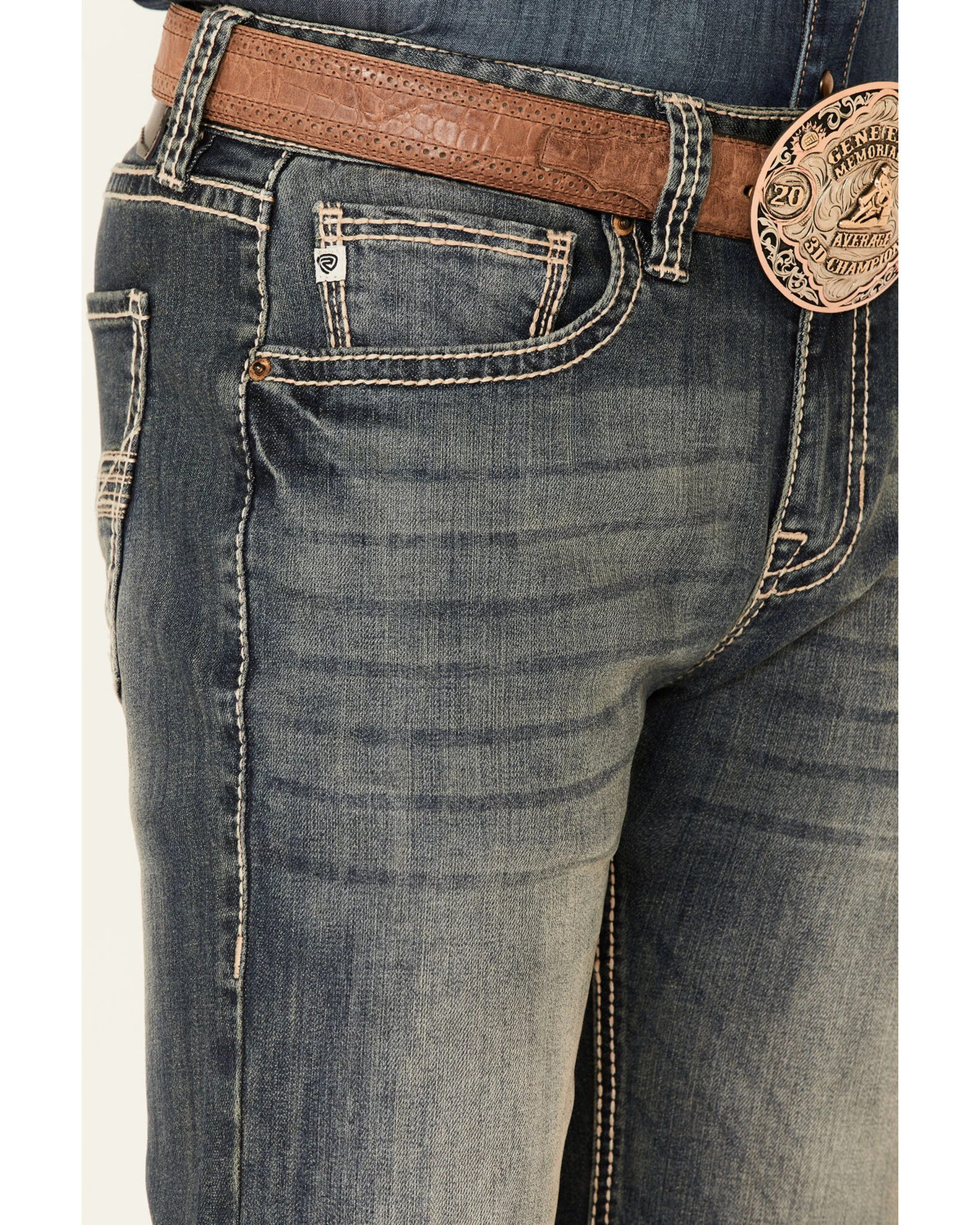 Rock & Roll Denim Men's Pistol Medium Vintage Stretch Regular Straight Jeans 1 Rock & Roll Denim Men's Pistol Medium Vintage Stretch Regular Straight Jeans