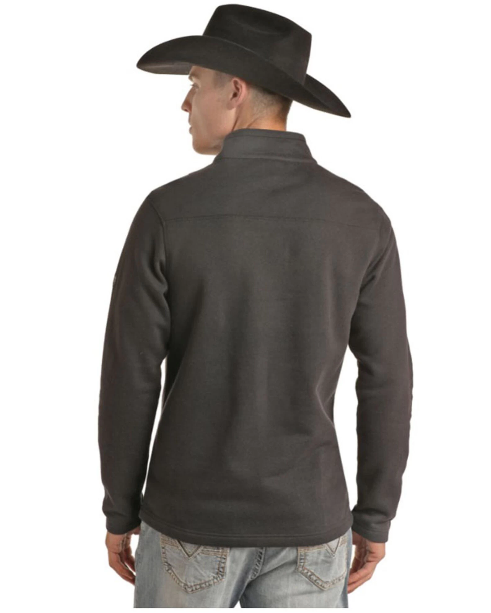 Rock & Roll Denim Men's FR Black 1/4 Zip Work Pullover 2 Rock & Roll Denim Men's FR Black 1/4 Zip Work Pullover - Image 2