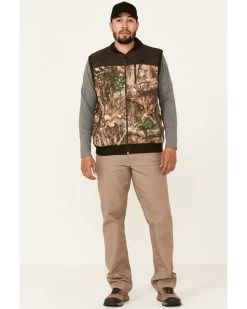 Wrangler ATG Men's All-Terrain Realtree Camo Fleece Zip-Front Bomber Vest -Western Cowboy Shop 2000348734 340 P2