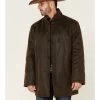 Cripple Creek Men's Enzyme Washed Storm-Flap Long Dress Coat