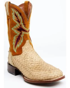 Dan Post Men's Exotic Sea Bass Skin Western Boots - Broad Square Toe -Western Cowboy Shop 2000349224 200 P1