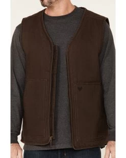 Hawx Men's Weathered Canvas Zip-Front Sherpa Lined Work Vest - Big -Western Cowboy Shop 2000351544 200 P3