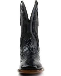 El Dorado Men's Scallop American Alligator Exotic Western Boot - Broad Square Toe -Western Cowboy Shop 2000355176 001 P4