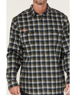 Hawx Men's FR Buffalo Plaid Print Long Sleeve Button-Down Work Shirt -Western Cowboy Shop 2000357970 410 P3