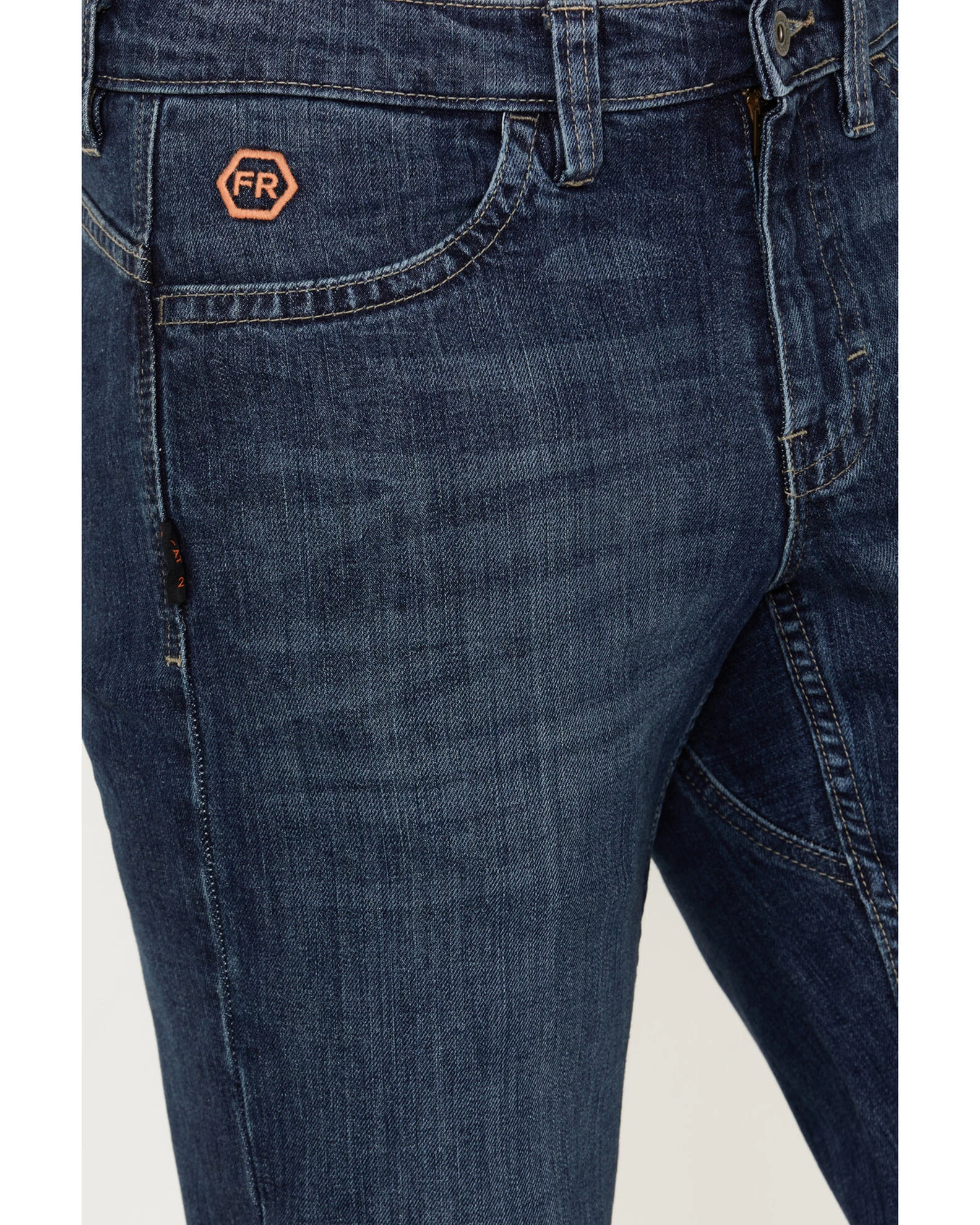Hawx Men's FR Sheridan Dark Wash 5-Pocket Slim Bootcut Stretch Jeans 3 Hawx Men's FR Sheridan Dark Wash 5-Pocket Slim Bootcut Stretch Jeans - Image 3