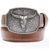Cody James Men's Longhorn Scroll Buckle Belt