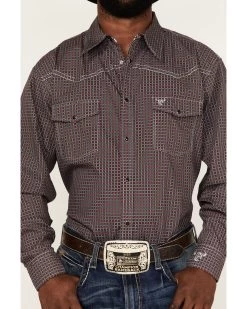 Cowboy Hardware Men's Wavy Square Geo Print Western Shirt -Western Cowboy Shop 2000360873 600 P3
