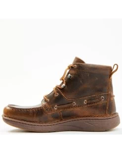 Justin Men's Hazer Brown Casual Lace-Up Lacer Shoe - Moc Toe