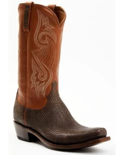 Lucchese Men's Exotic Shark Cowhide Western Boots - Square Toe 9 Lucchese Men's Exotic Shark Cowhide Western Boots - Square Toe -Western Cowboy Shop 2000364797 200 P1