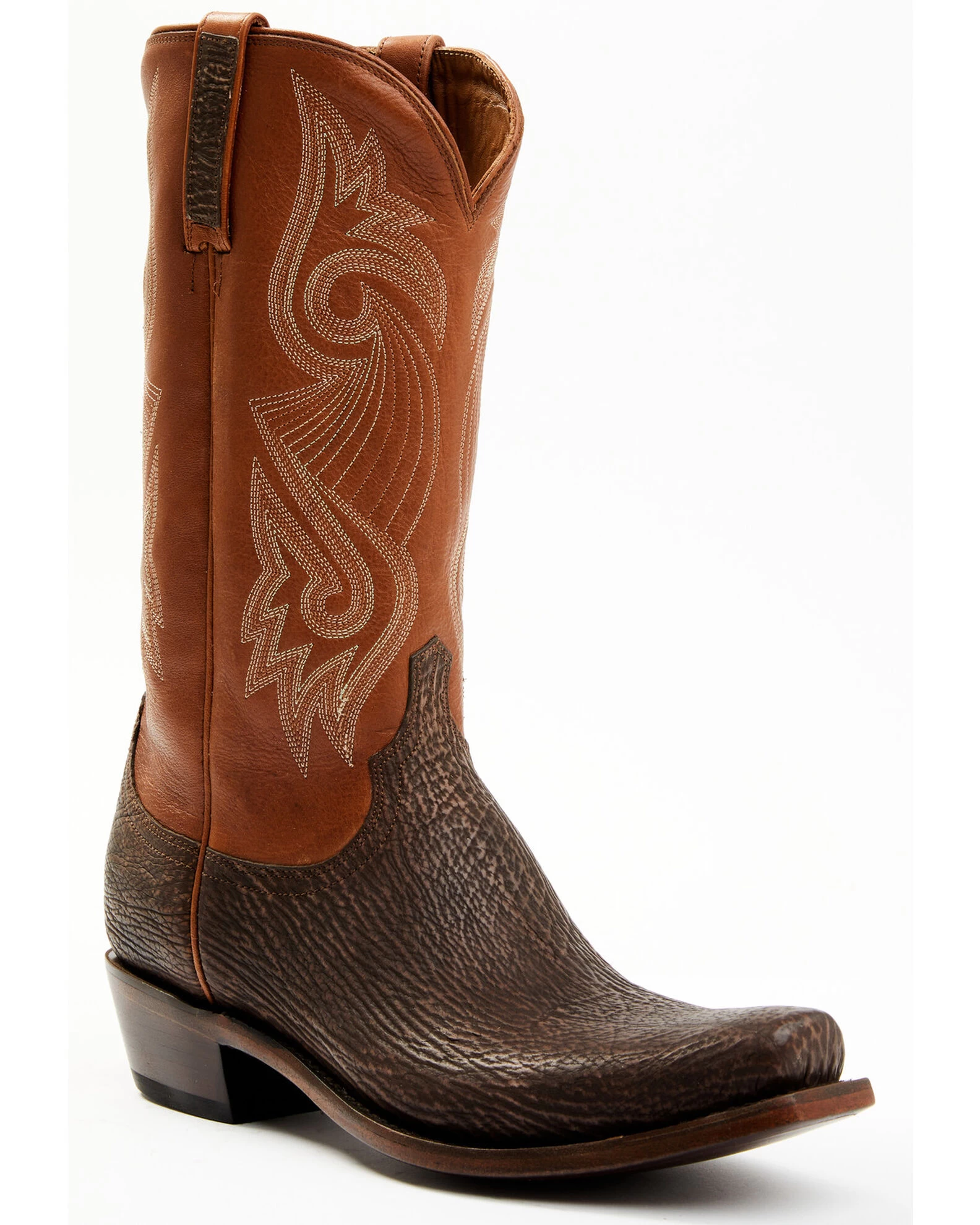 Lucchese Men's Exotic Shark Cowhide Western Boots - Square Toe 3 Lucchese Men's Exotic Shark Cowhide Western Boots - Square Toe - Image 3