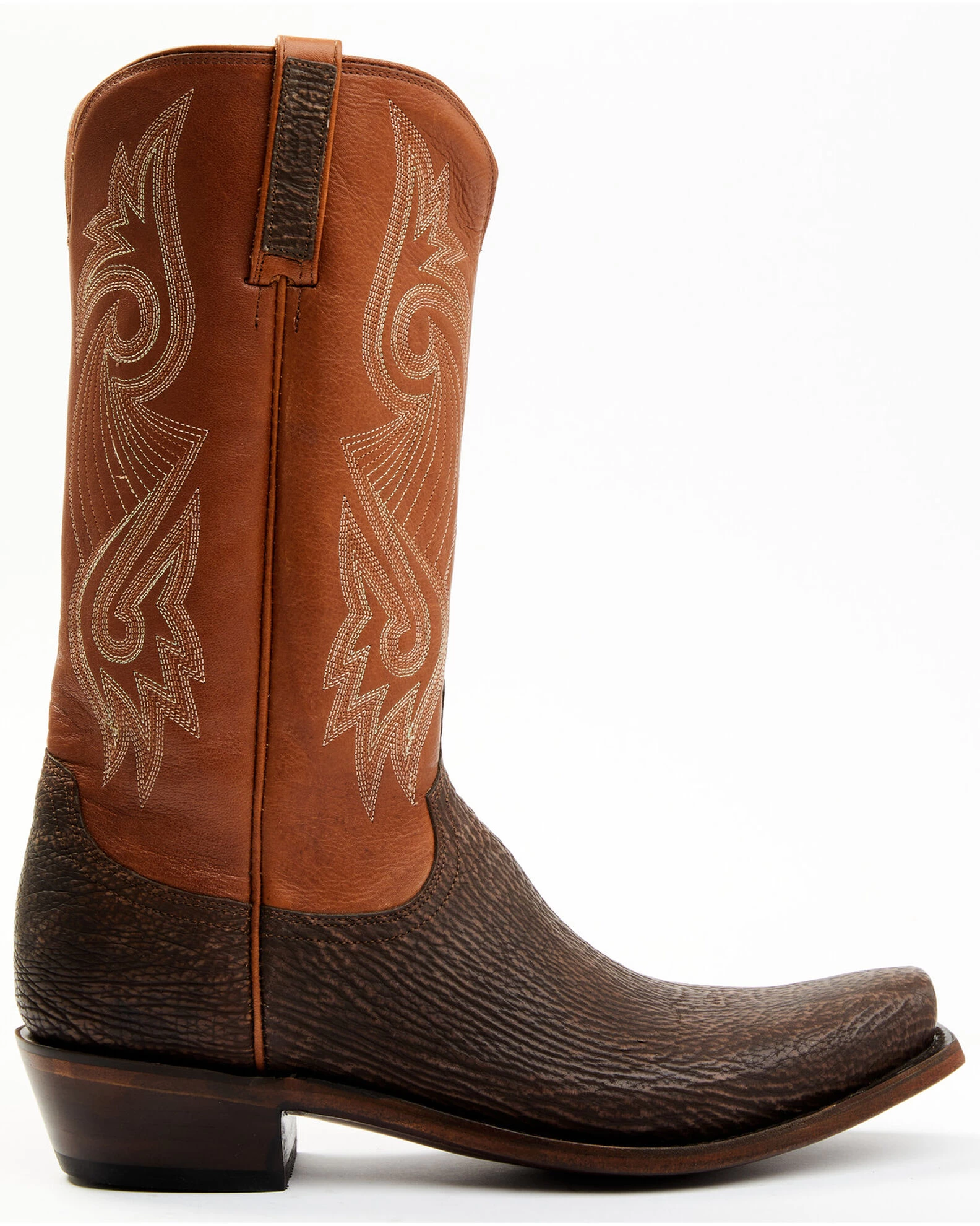 Lucchese Men's Exotic Shark Cowhide Western Boots - Square Toe 5 Lucchese Men's Exotic Shark Cowhide Western Boots - Square Toe - Image 5
