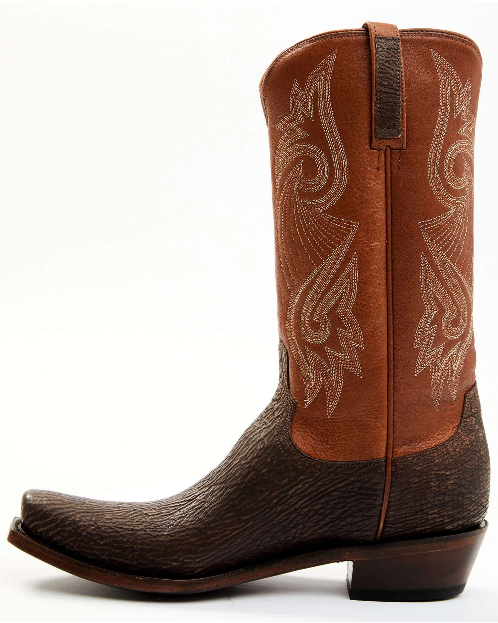 Lucchese Men's Exotic Shark Cowhide Western Boots - Square Toe 6 Lucchese Men's Exotic Shark Cowhide Western Boots - Square Toe - Image 6