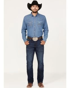 Wrangler Retro Men's Merriam Dark Wash Stretch Slim Bootcut Jeans
